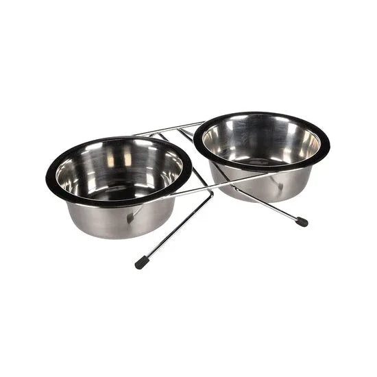 SUPORT+CASTRON DIN INOX PENTRU CAINI FLAMINGO DINNER - Petshop-constanta
