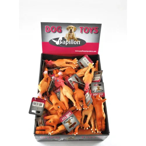 JUCARIE PENTRU CAINI PAPILLON LATEX MINI PUI, RATA, PORC, IN DISPLAY, 14 CM-48 BUC/SET/ 140017 - Petshop-constanta