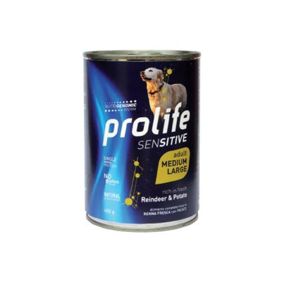 Hrană premium umedă pentru câini adulți ,ren și cartofi- Conservă prolife 400gr.