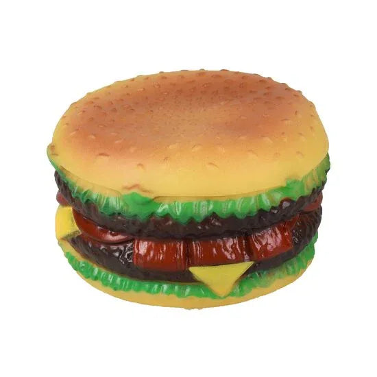 JUCARIE PENTRU CAINI FLAMINGO VINYL HAMBURGER JOE 9.5x9.5x5.5CM - Petshop-constanta