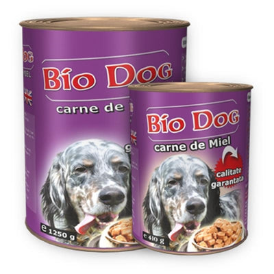 Hrană umedă pentru câini,Miel Orez conservă - Biodog 1200g