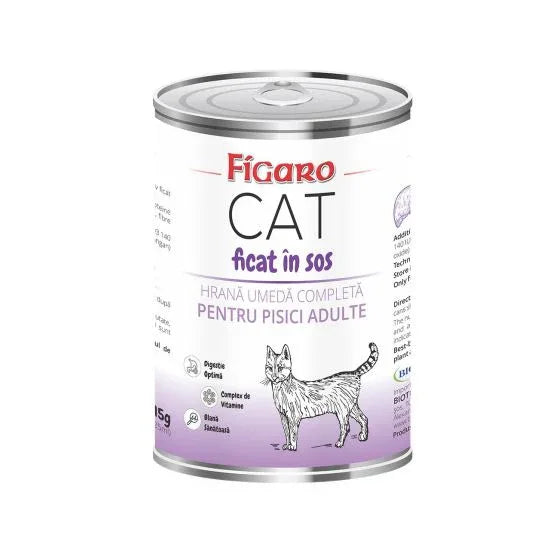 HRANA UMEDA PENTRU PISICI FIGARO CAT FICAT IN SOS CONSERVA 415G - Petshop-constanta