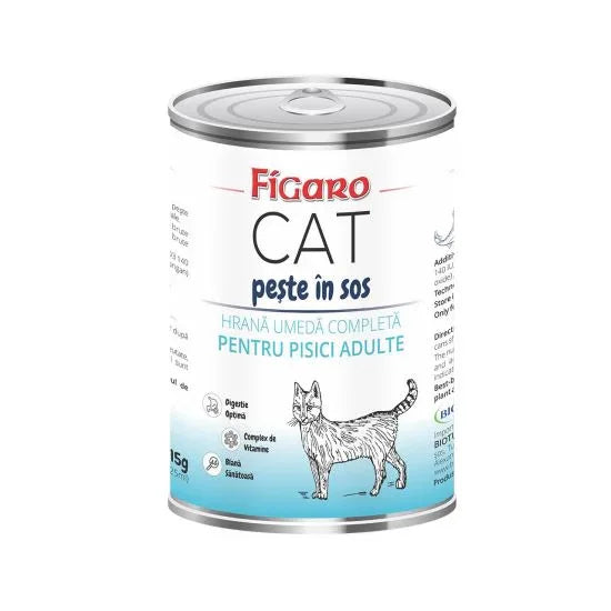 HRANA UMEDA PENTRU PISICI FIGARO CAT PESTE IN SOS CONSERVA 415G - Petshop-constanta