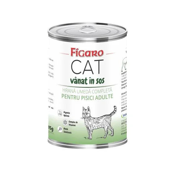 HRANA UMEDA PENTRU PISICI FIGARO CAT VANAT IN SOS CONSERVA 415G - Petshop-constanta