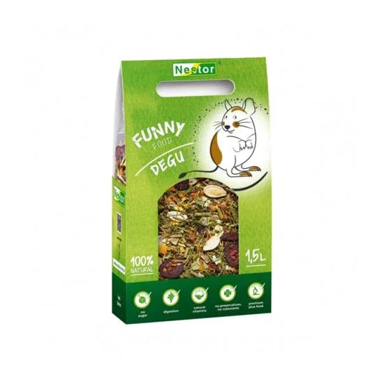 HRANA USCATA PENTRU VEVERITE DEGU NESTOR FUNNY NATURAL 460 G - Petshop-constanta