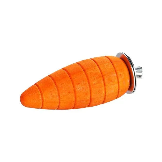 JUCARIE MASTICABILA PENTRU HAMSTERI FLAMINGO MORCOV DIN LEMN CU SUPORT 7.5CM - Petshop-constanta
