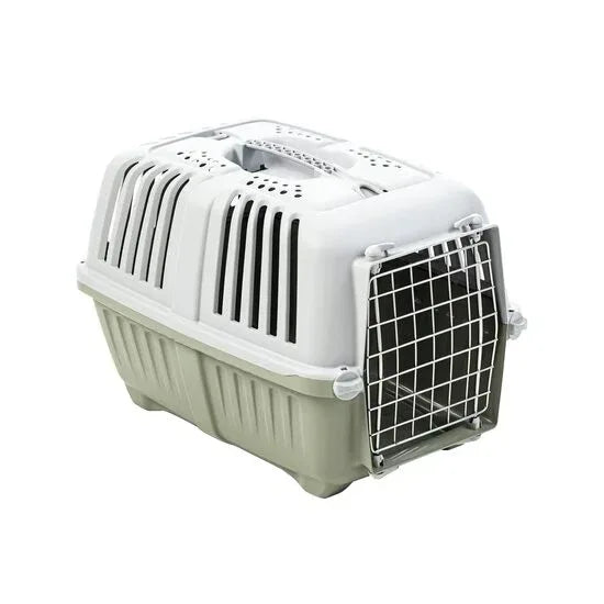 CUSCA TRANSPORT PENTRU CAINI SI PISICI MPS PRATIKO 1 METAL OLIVE GREEN 48x31x33(h)cm - Petshop-constanta