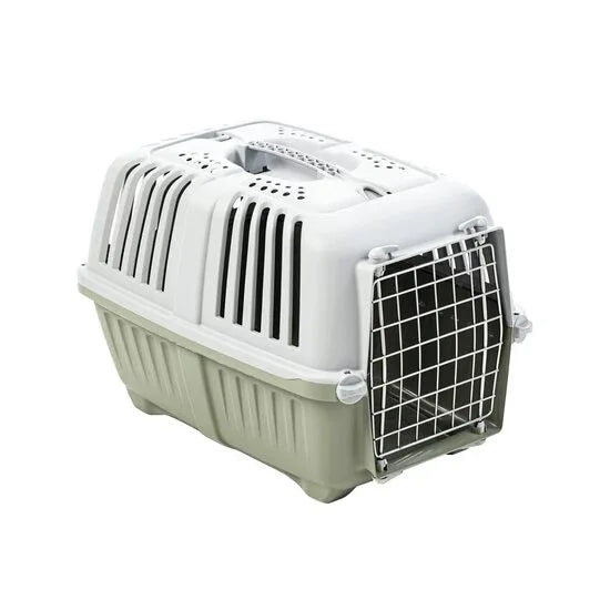CUSCA TRANSPORT PENTRU CAINI SI PISICI MPS PRATIKO 2 METAL OLIVE GREEN 55x36x36(h)cm - Petshop-constanta