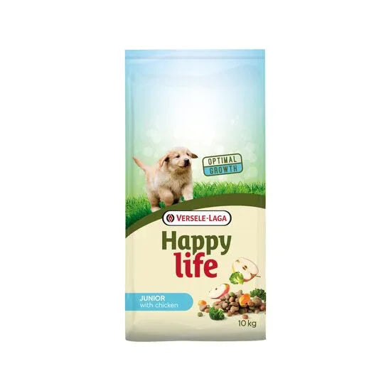 Hrană uscată pentru câini jumior Happy Life, pui și orez, sac 10kg