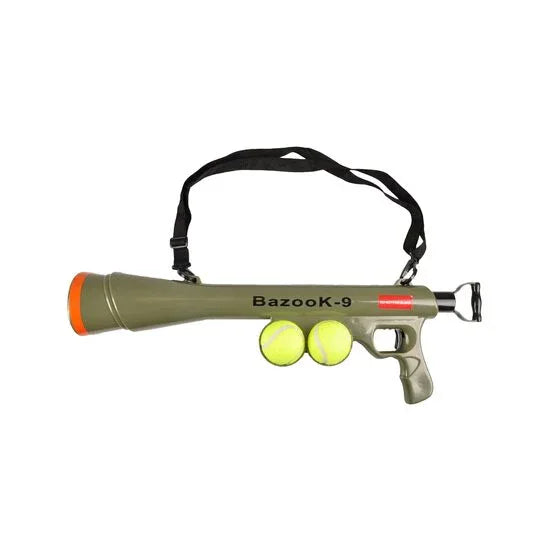Jucărie câini Flamingo BazooK-9 cu mingi de tenis – lansator interactiv - Petshop-constanta