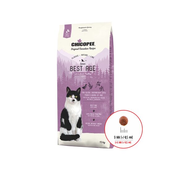 HRANA USCATA PENTRU PISICI SUPER PREMIUM CHICOPEE CNL SENIOR BEST AGE POULTRY 15KG