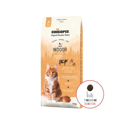 Hrană Uscată Pisici Chicopee CNL Indoor Beef 15kg | Super Premium