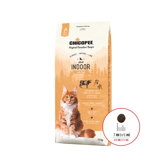 Hrană Uscată Pisici Chicopee CNL Indoor Beef 15kg | Super Premium