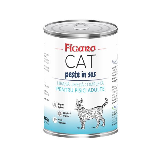 HRANA UMEDA PENTRU PISICI FIGARO CAT PESTE IN SOS CONSERVA 415G