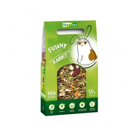 HRANA USCATA PENTRU IEPURI NESTOR FUNNY NATURAL 480 G - Petshop-constanta