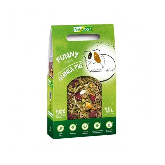 HRANA USCATA PENTRU PORCUSORI DE GUINEEA NESTOR FUNNY NATURAL 500 G - Petshop-constanta