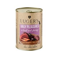 Luger's hrană umedă conservă pisici cu vită și creveți, 400g
