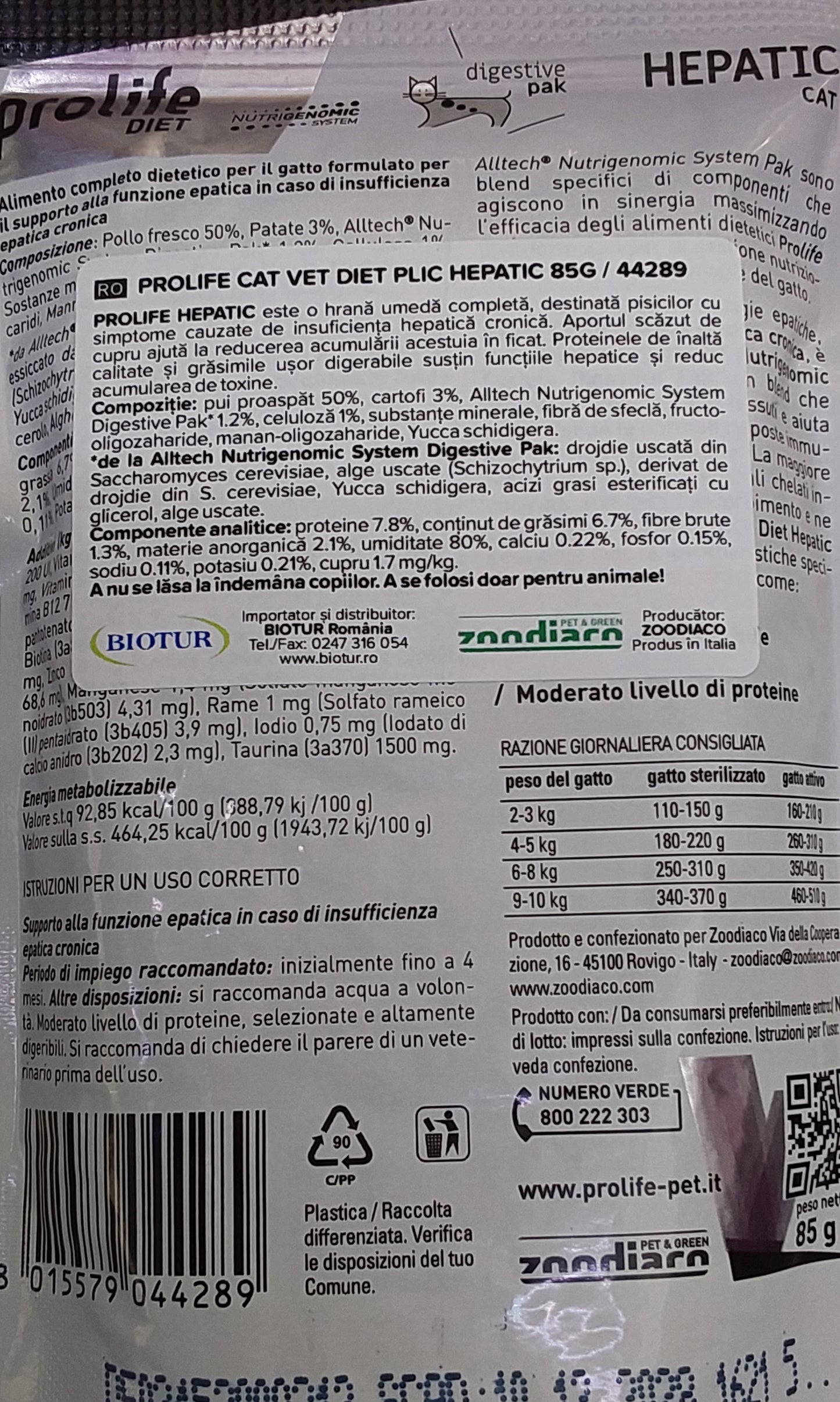 Dieta veterinară hepatic pisica 