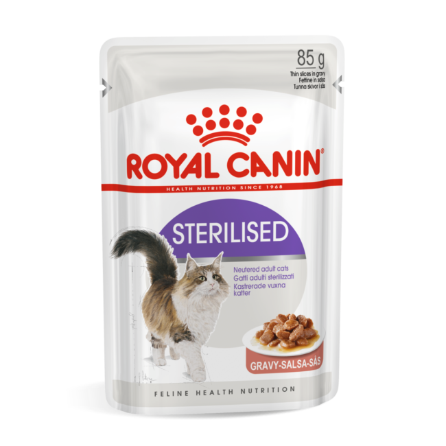 Royal Canin Sterilised în sos plic 85 g hrană umedă pisici sterilizate