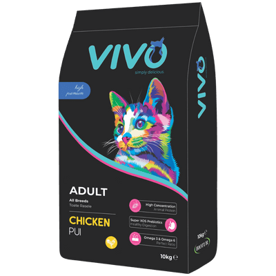 Vivo Adult Pui 10 kg - sac hrana uscata super premium pisici adulte