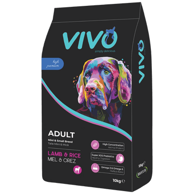Vivo Adult Miel si Orez 10 kg - sac hrana uscata caini talie mica si mini