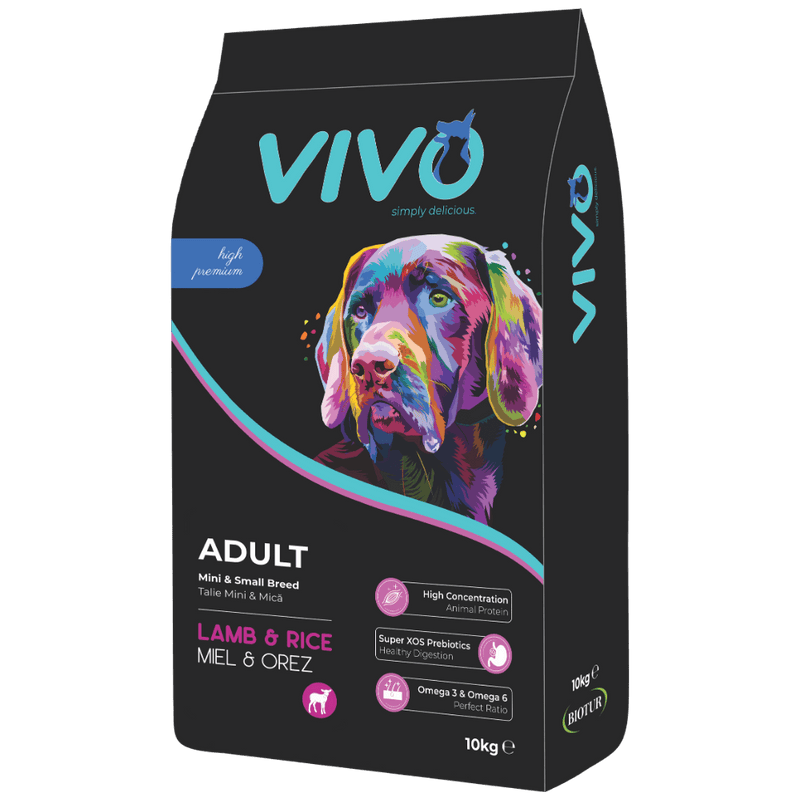 Vivo Adult Miel si Orez 10 kg - sac hrana uscata caini talie mica si mini