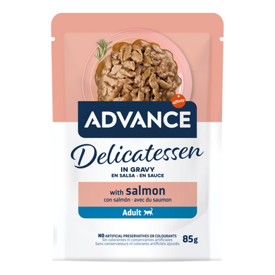 Advance Delicatessen hrană umedă pisici cu somon în sos, plic 85g