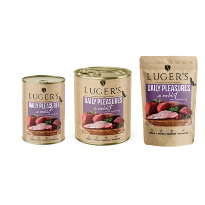 Lugers Daily Pleasures conserva caini iepure si merisor
